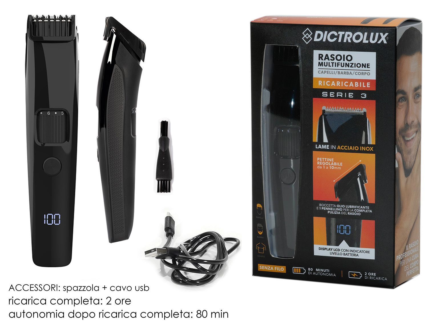 TAGLIACAPELLI LED RICARICABILE