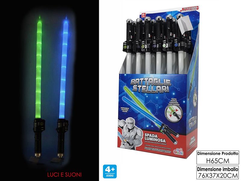 SPADA LUMINOSA B/O C/SUONO 2ASS DISPL