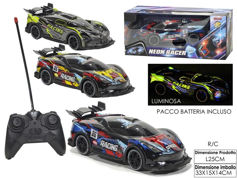AUTO R/C 4 FUNZIONI C/LED 3ASS