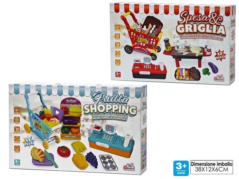 CARRELLO SPESA C/CASSA 59/60PZ 2ASS