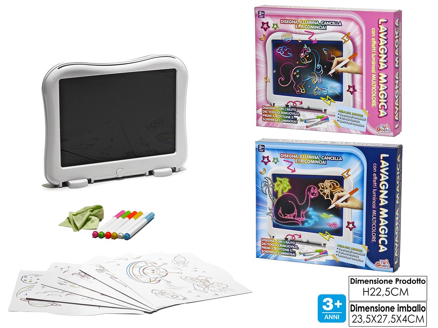 LAVAGNA MAGICA EFFETTI MULTICOLOR 2ASS