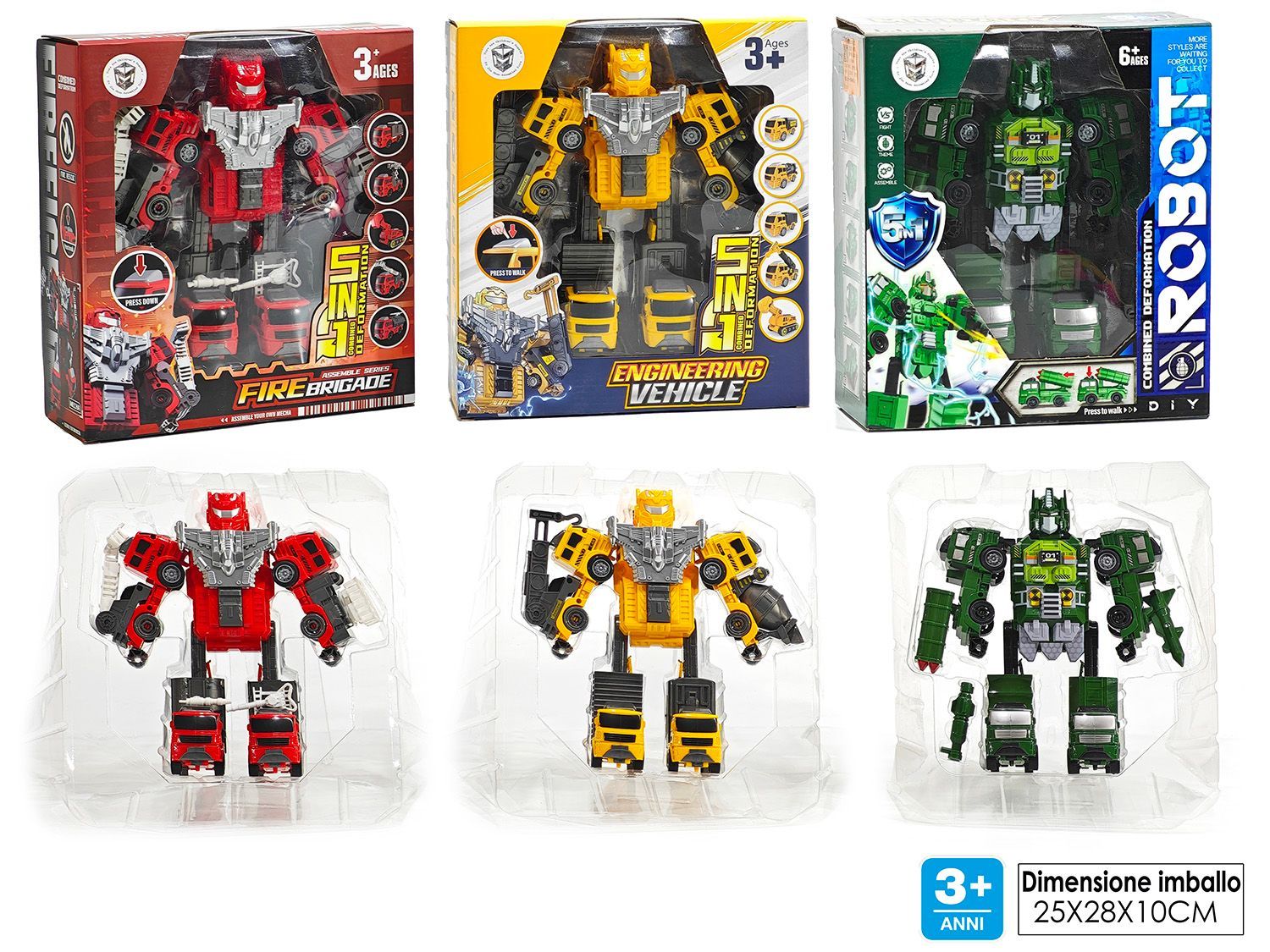 ROBOT TRASFORMABILE 3ASS