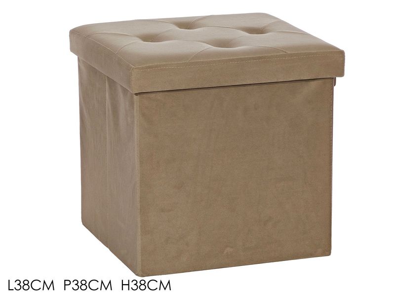 POUF RICHIUDIBILE 38X38CM VELLUTO TORT.
