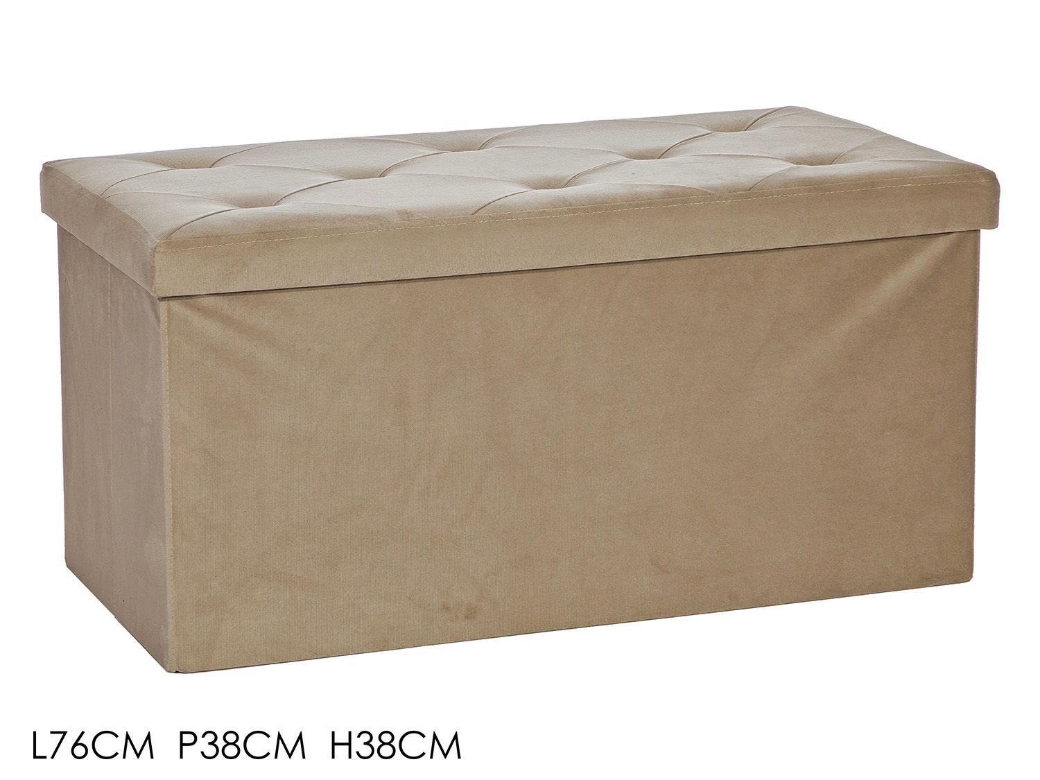 POUF RICHIUDIBILE 76X38CM VELLUTO TORT.