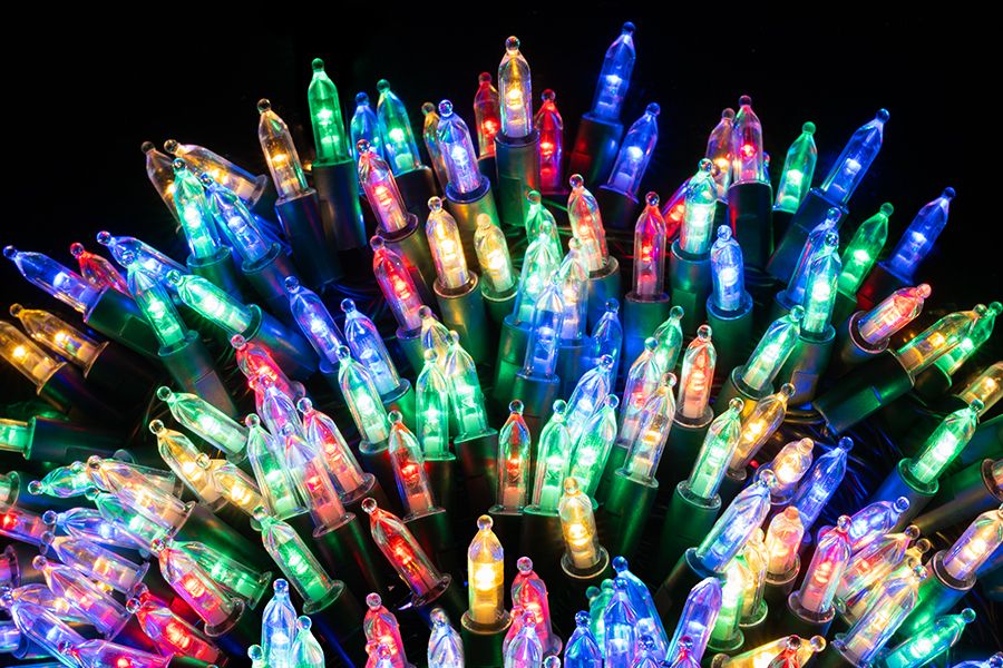 SERIE PISELLINO 100LED USO ESTER.8F.MULTI