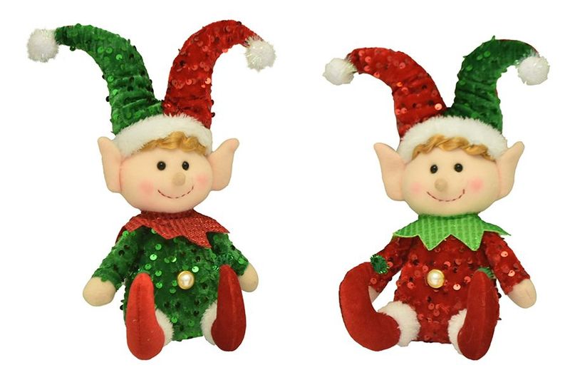 ELFO BOY&GIRL 25 CM M.013 ROSSO/VERDE