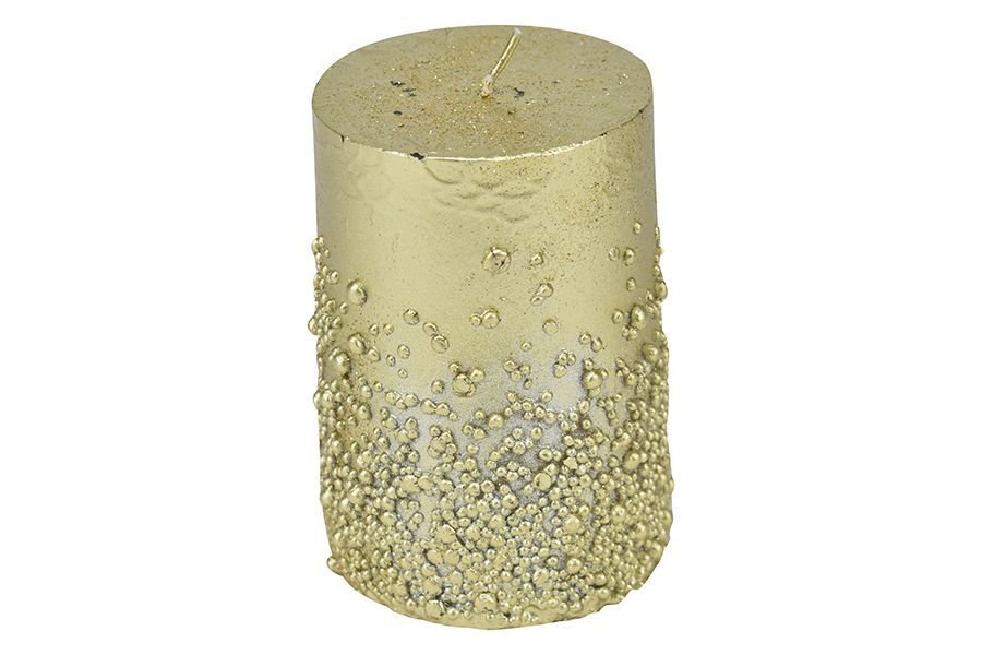 CANDELA DEC.PALLINE 7X10,5CM M.018 ORO