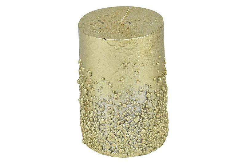 CANDELA DEC.PALLINE 7X10,5CM M.018 ORO