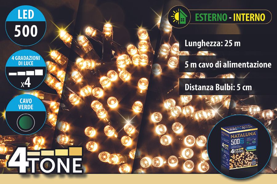 SERIE 500LED USO ESTERNO CALDO C/4 GRADAZIONI DI COLORE