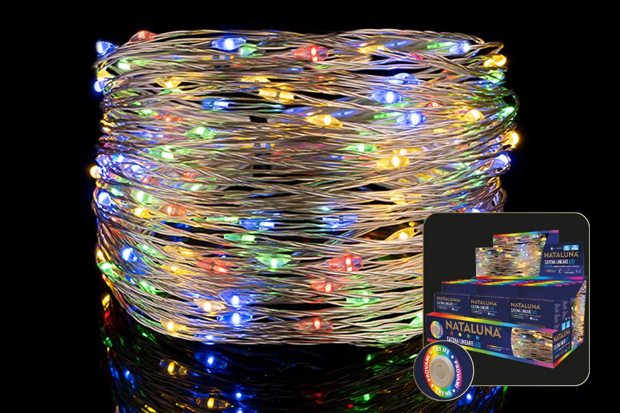 20 MICROLED a BATTERIE 2METRI USO INTERNO COL. MULTICOLOR