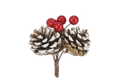 RAMO CON PIGNE 20CM TYL20-567-2 BIANCO