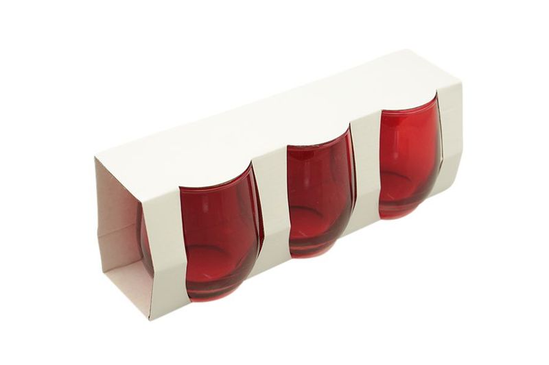 SET 3 BICCHIERI 350ML M.0712 ROSSO