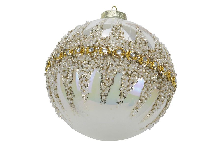 SFERA VETRO 10CM M.004 TRAS/ORO