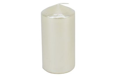 CANDELA PILLAR DIA.5XH.10CM BIANCO METAL