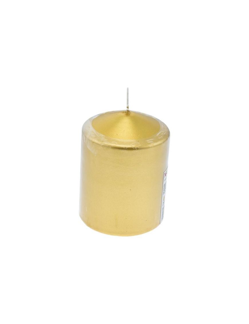 CANDELA PILLAR DIAMETRO 7.5XH.10CM ORO