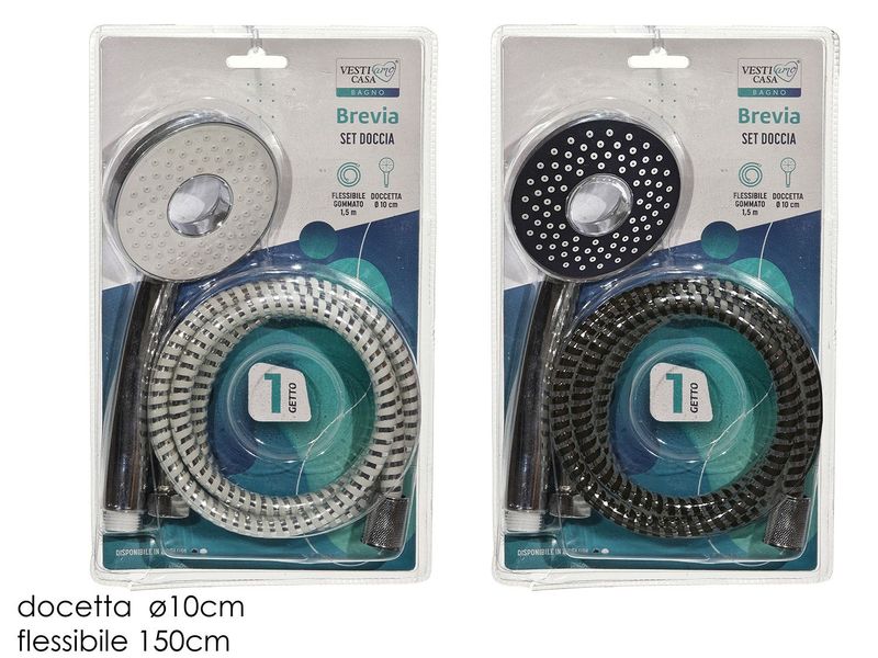 MISCELATORE DOCCIA CON TUBO BREVIA 150CM 2ASS