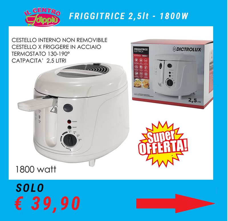 FRIGGITRICE 2.5LT 1800W
