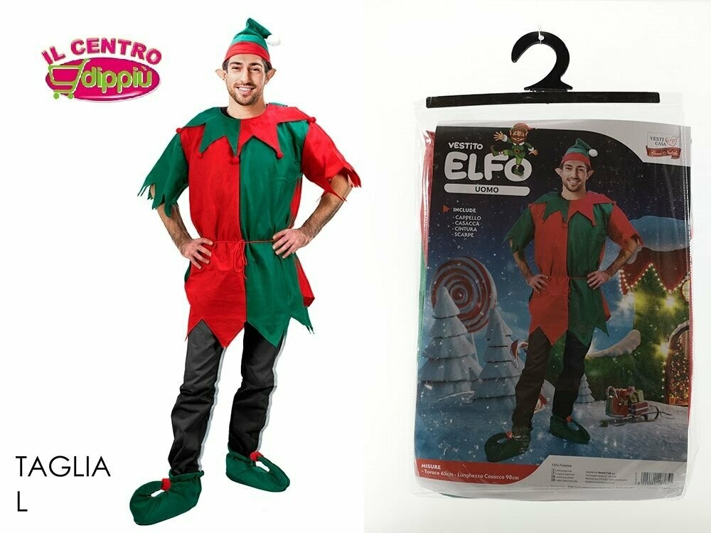 VESTITO ELFO UOMO TAGLIA VESTITO ELFO UOMO TAGLIA "L" NATALE