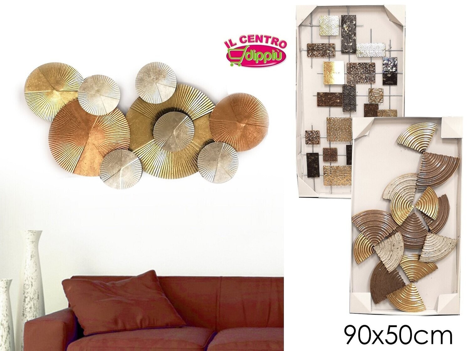 DECORAZIONE A MURO 90X50CM 3ASS DECORAZIONE A MURO 90X50CM 3ASS