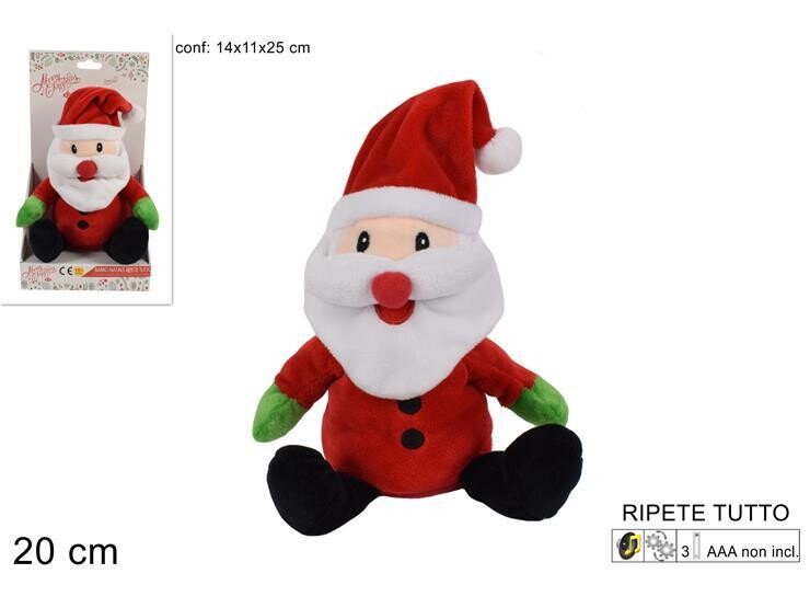 BABBO NATALE PELUCHE RIPETETUTTO
