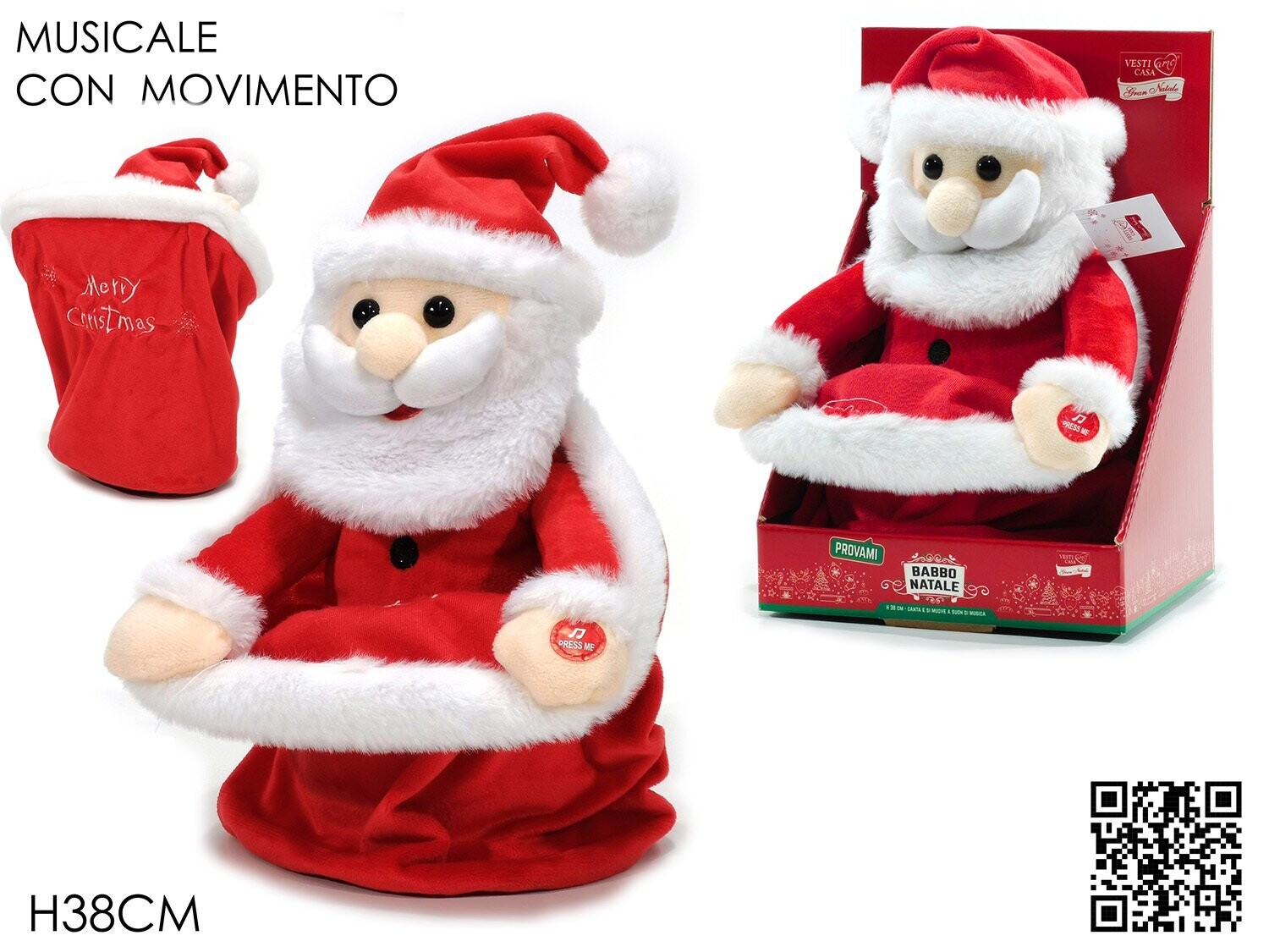 BABBO NATALE NASCONDINO TRY-ME MOVIMENTO E MUSICA BABBO NATALE NASCONDINO TRY-ME MOVIMENTO E MUSICA