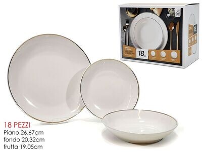SERVIZIO DA TAV. 18PZ PORC. GOLD CIRCLE