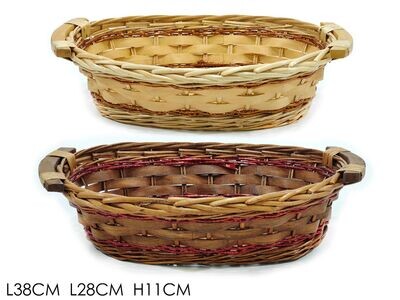 CESTA OVALE  38X28 CM 2ASS.