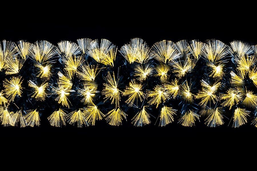FESTONE NERO 20X200CM 112LED B.CALDO 8FUNZ