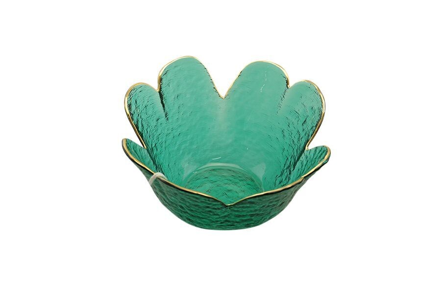 CENTROTAVOLA VETRO PS1001 H8+D17CM VERDE/ORO