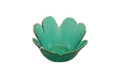 CENTROTAVOLA VETRO PS1002 H7+D14CM VERDE/ORO CENTROTAVOLA VETRO PS1002 H7+D14CM VERDE/ORO