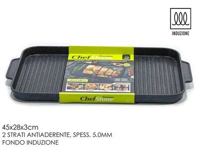 BISTECCHIERA VASSOIO GRILL CHEF STONE INDUZIONE BISTECCHIERA VASSOIO GRILL CHEF STONE INDUZIONE