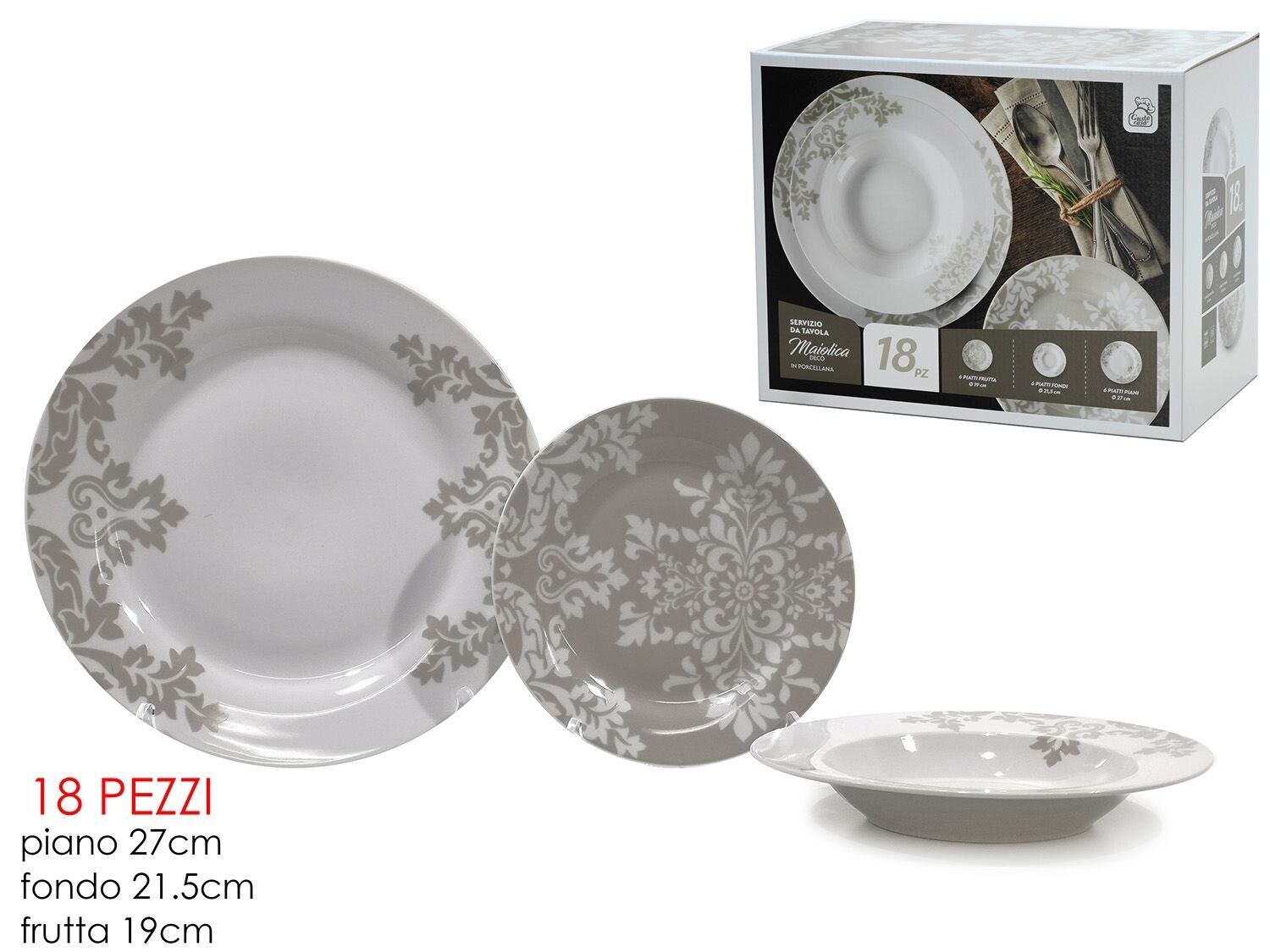 SERVIZIO TAV.18PZ PORC. MAIOLICA BEIGE