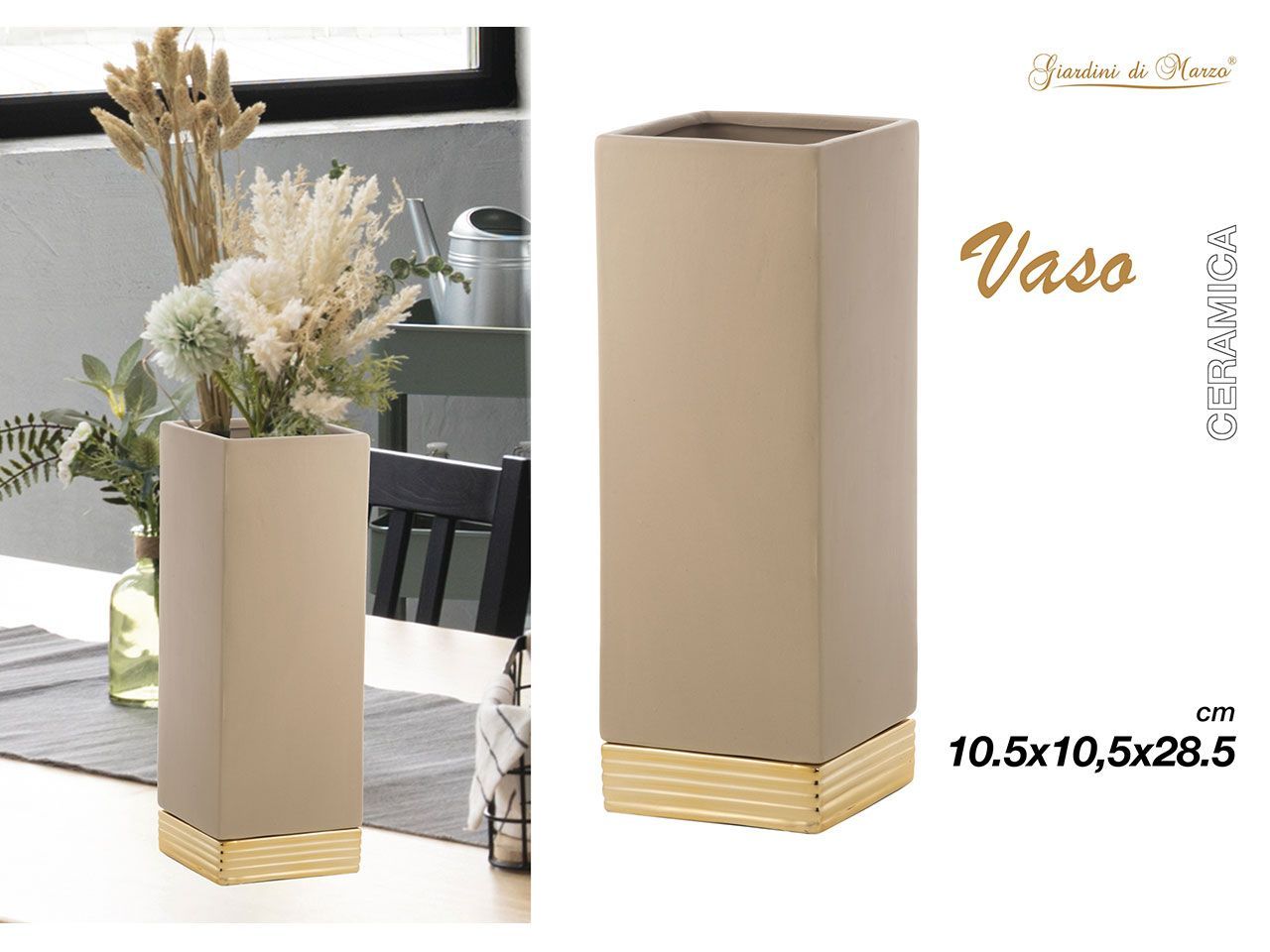 VASO QUADRATO ORO