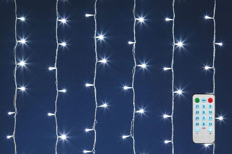 TENDA 480LED 6X1MT 8F.UNZIONI TELECOMANDO BIANCA
