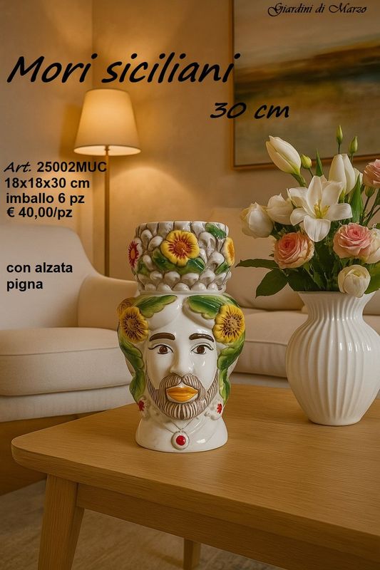 MORO UOMO 30CM COLORATO CON PIGNA