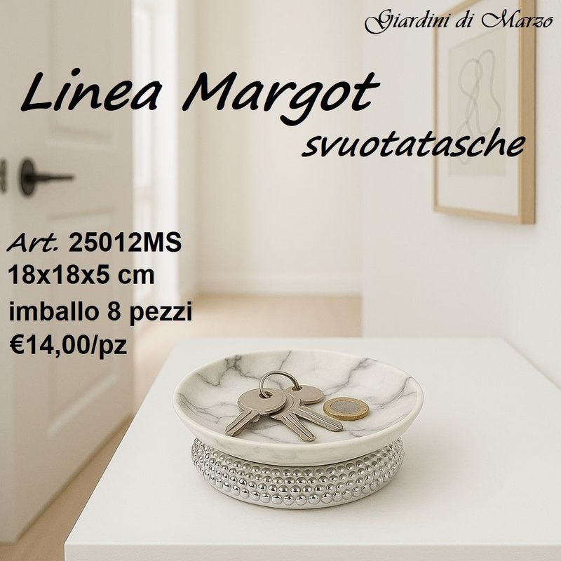 SVUOTATASCHE EFFETTO MARMO SILVER