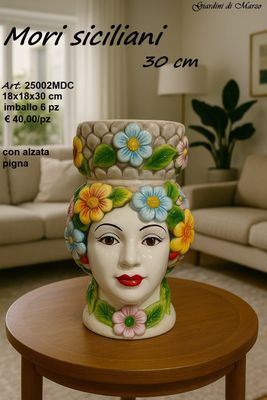MORO DONNA 30CM COLORATI CON PIGNA MORO DONNA 30CM COLORATI CON PIGNA