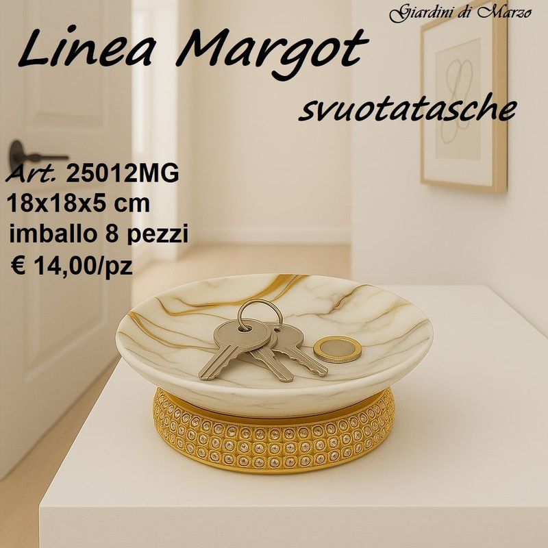 SVUOTATASCHE EFFETTO MARMO GOLD