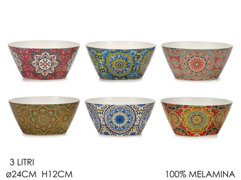 INSALATIERA DEC. MANDALA 3LT 6ASS