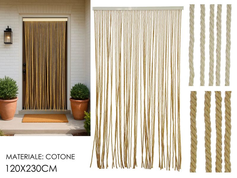 TENDA IN COTONE 120X230CM 2 ASS.
