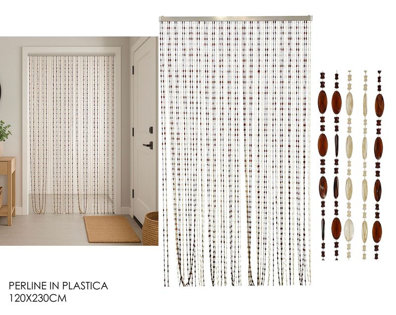 TENDA PERLINE 120X230CM AVANA/MARRONE