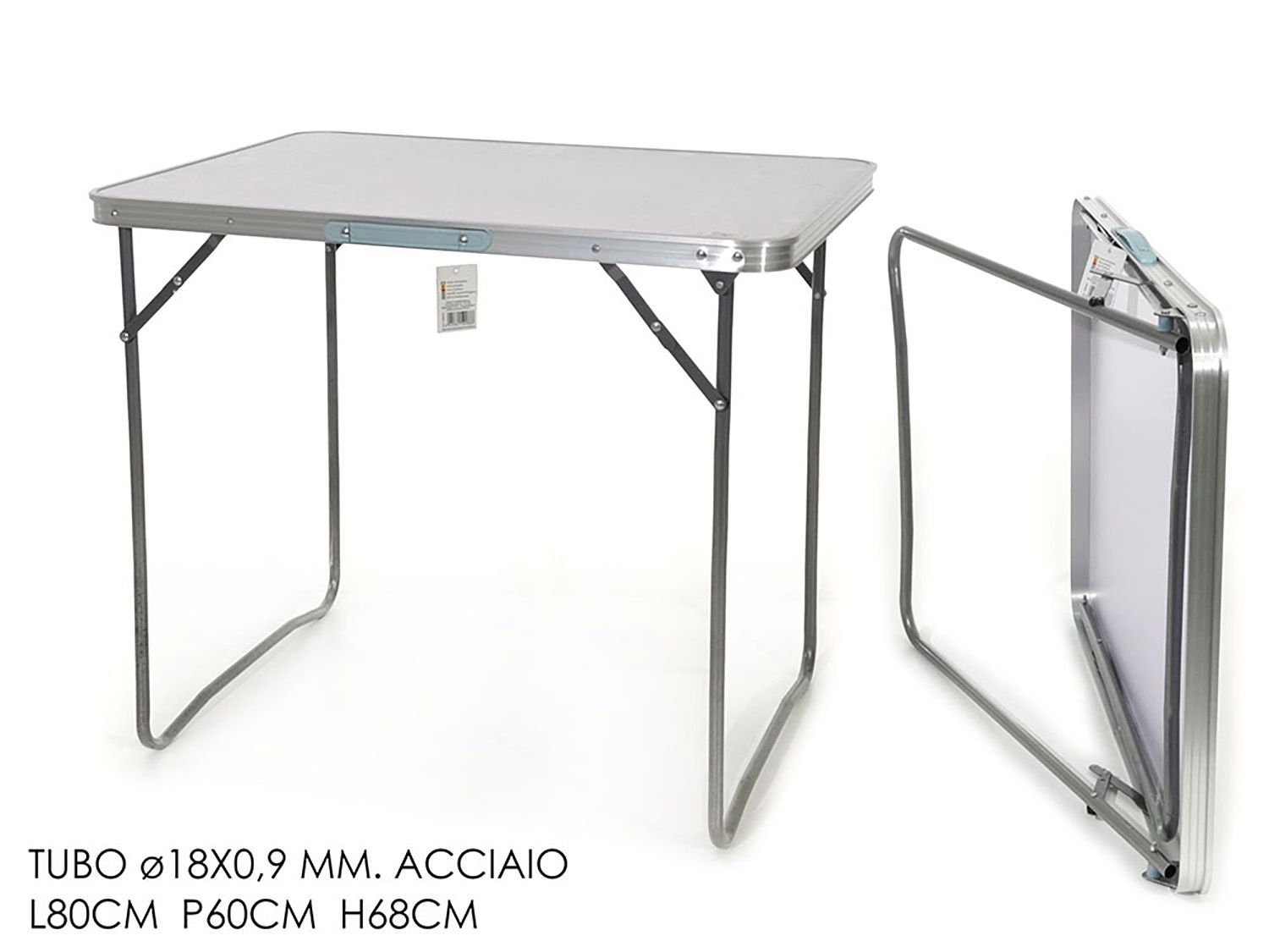 TAVOLO ACCIAIO 80X60X68 CM.