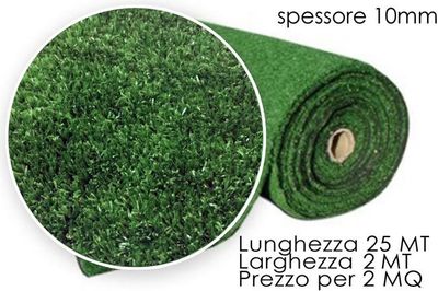 PRATO SINT. 1X2MT SU ROTOLO 25MT 10MM PRATO SINT. 1X2MT SU ROTOLO 25MT 10MM