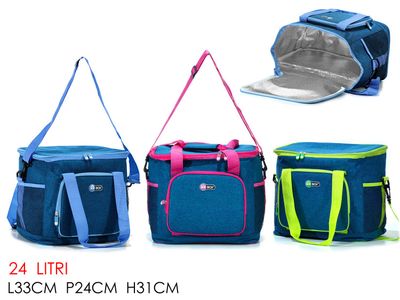 BORSA TERMICA 24LT 33X24X31CM JEANS 3 ASS