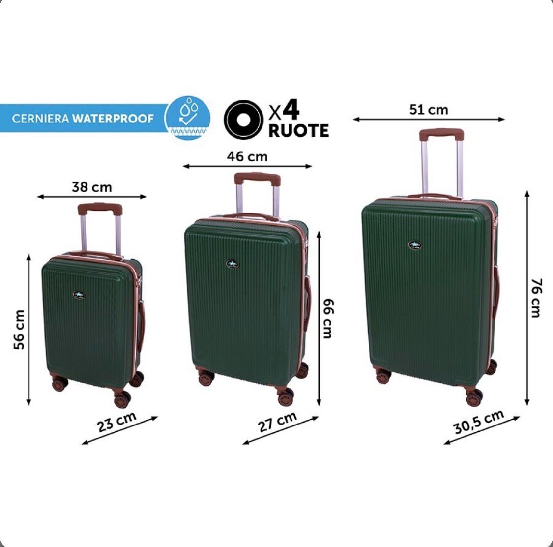 TROLLEY DIPLOMATICO BIG VERDE COVERI TROLLEY DIPLOMATICO BIG VERDE COVERI