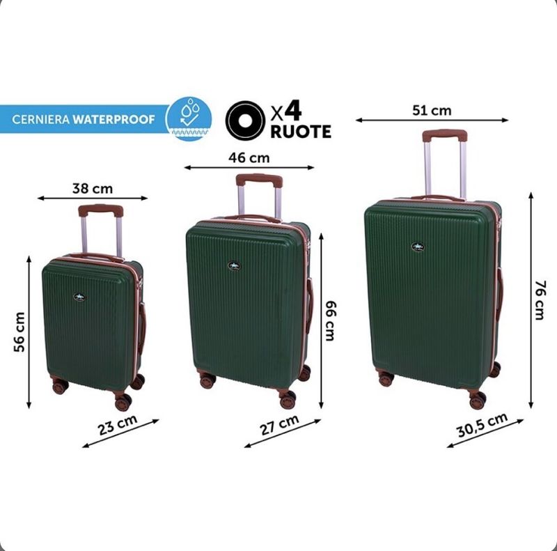 TROLLEY DIPLOMATICO SMALL VERDE COVERI