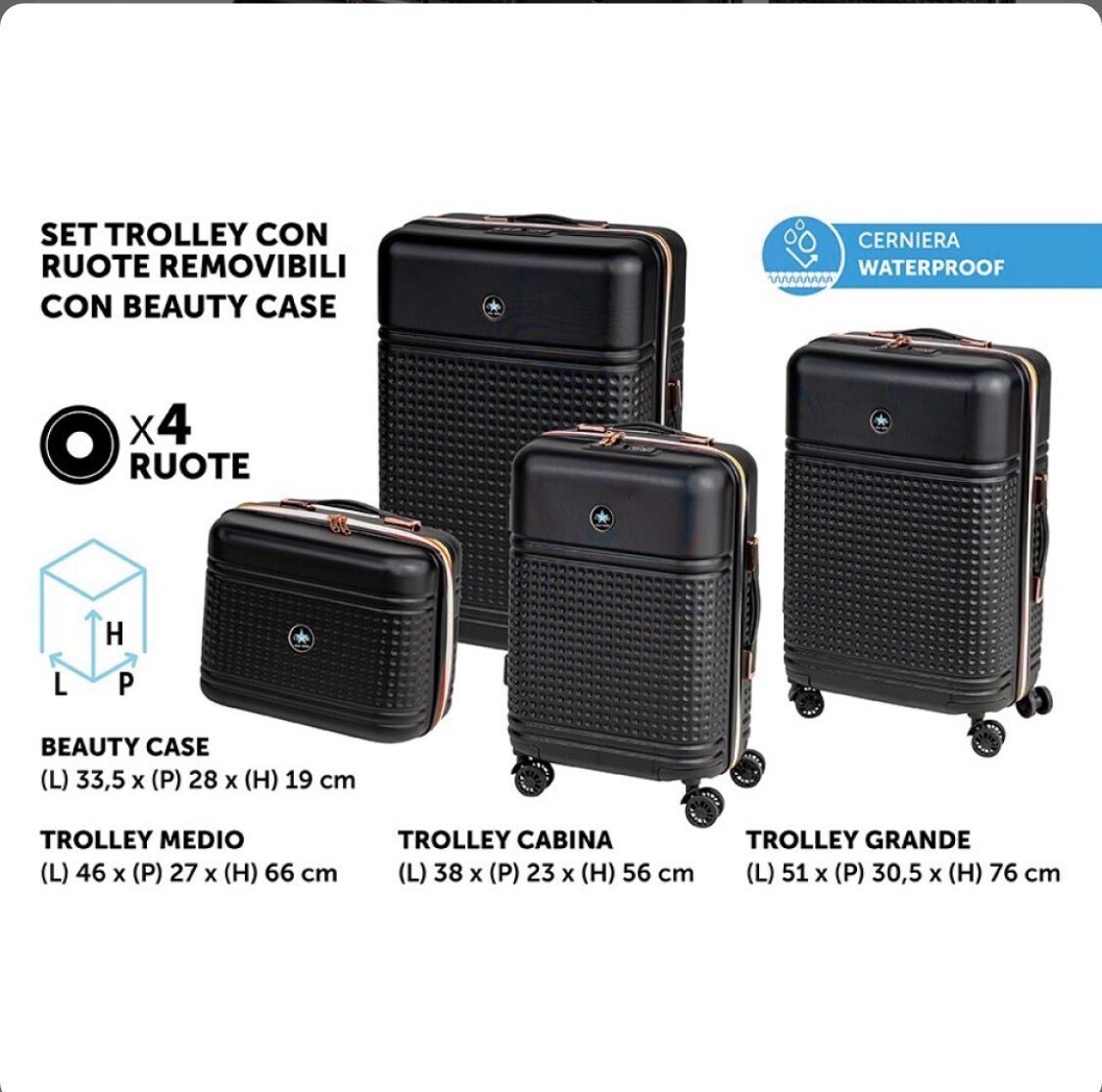 TROLLEY MEDIUM M.D2 NERO