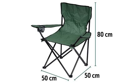 SEDIA DA CAMPEGGIO 50X50X80CM VERDE