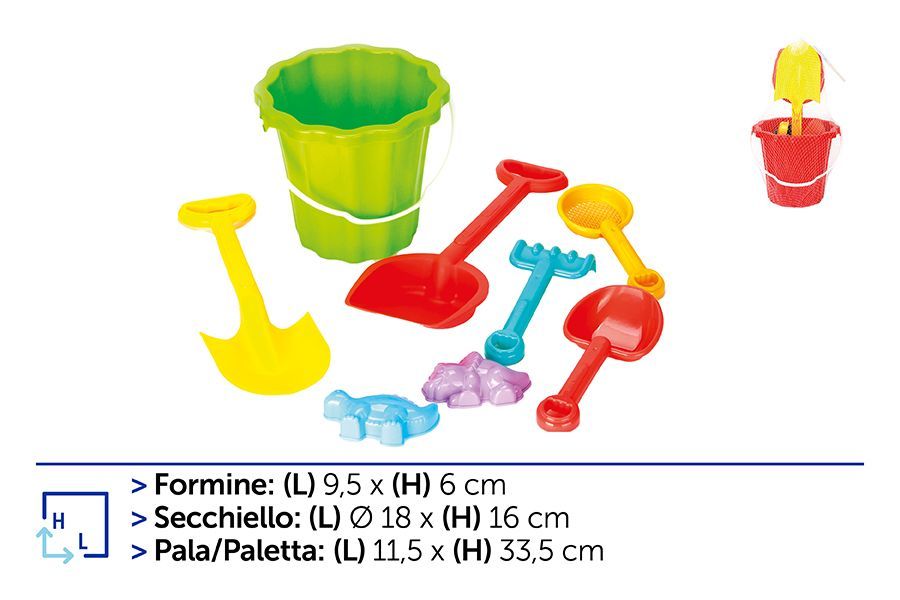 SET 8PZ SECCHIELLO 16CM+FORMIN 9,5+PALET 33CM 2AS SET 8PZ SECCHIELLO 16CM+FORMIN 9,5+PALET 33CM 2AS