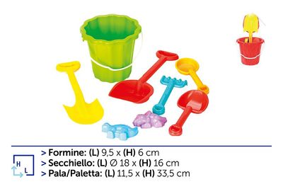 SET 8PZ SECCHIELLO 16CM+FORMIN 9,5+PALET 33CM 2AS SET 8PZ SECCHIELLO 16CM+FORMIN 9,5+PALET 33CM 2AS